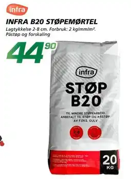Coop Byggmix INFRA B20 STØPEMØRTEL tilbud