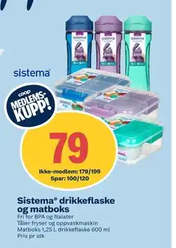 Coop Obs Sistema drikkeflaske og matboks tilbud