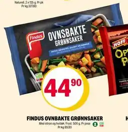 Coop Extra FINDUS OVNBAKTE GRØNNSAKER tilbud