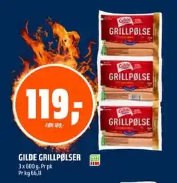 Coop Obs GILDE GRILLPØLSER tilbud