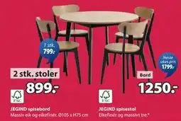 JYSK JEGIND spisebord tilbud
