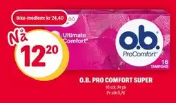 Coop Extra O.B. PRO COMFORT SUPER tilbud