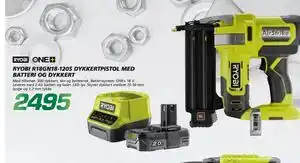 Coop Byggmix RYOBI R18GN18-120S DYKKERTPISTOL MED BATTERI OG DYKKERT tilbud