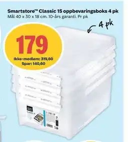 Coop Extra Smartstore Classic 15 oppbevaringsboks 4 pk tilbud