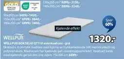 JYSK WELLPUR BOKSELVI GT110 overmadrass - grå tilbud