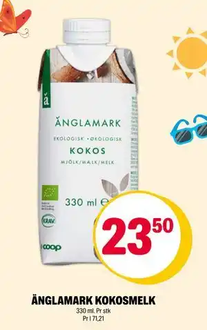 Coop Extra ÄNGLAMARK KOKOSMELK tilbud