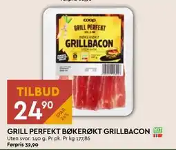 Coop Mega GRILL PERFEKT BØKERØKT GRILLBACON tilbud