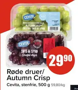 Spar Røde druer/ Autumn Crisp tilbud