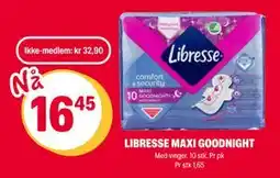 Coop Extra LIBRESSE MAXI GOODNIGHT tilbud