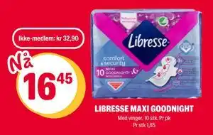 Coop Extra LIBRESSE MAXI GOODNIGHT tilbud