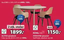 JYSK HVIDOVRE spisestol tilbud