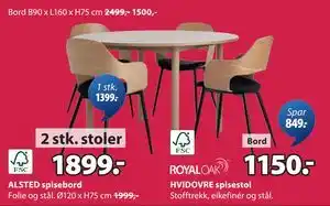 JYSK HVIDOVRE spisestol tilbud