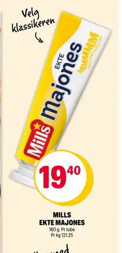 Coop Extra MILLS EKTE MAJONES tilbud