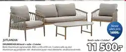JYSK DRUMMEHOLM bord + sofa + 2 stoler tilbud
