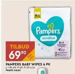 Coop Mega PAMPERS BABY WIPES 4 PK tilbud