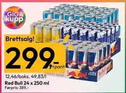 Gigaboks Red Bull 24 x 250 ml tilbud