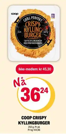 Coop Extra COOP CRISPY KYLLINGBURGER tilbud