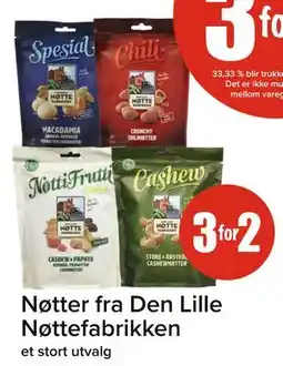 Spar Nøtter fra Den Lille Nøttefabrikken tilbud