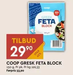 Coop Mega COOP GRESK FETA BLOCK tilbud