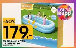 Gigaboks Badebasseng 778 L 262x175x51 cm tilbud