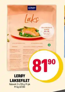 Coop Extra LERØY LAKSEFILET tilbud