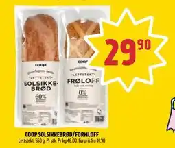 Coop Prix COOP SOLSIKKEBRØD/FORMLOFF tilbud