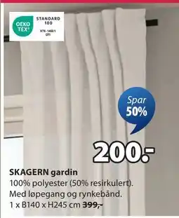 JYSK SKAGERN gardin tilbud