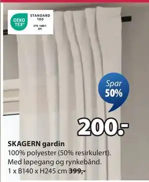 JYSK SKAGERN gardin tilbud
