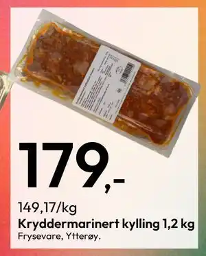 Gigaboks Kryddermarinert kylling 1,2 kg tilbud