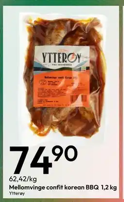 Gigaboks Mellomvinge confit korean BBQ 1,2 kg tilbud