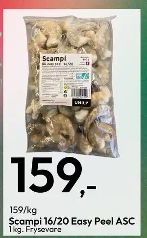 Gigaboks Scampi 16/20 Easy Peel ASC tilbud