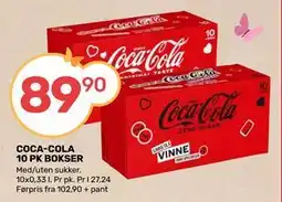 Matkroken COCA-COLA 10 PK BOKSER tilbud
