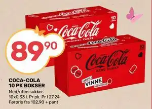 Matkroken COCA-COLA 10 PK BOKSER tilbud
