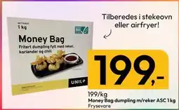 Gigaboks Money Bag dumpling m/reker ASC 1 kg tilbud