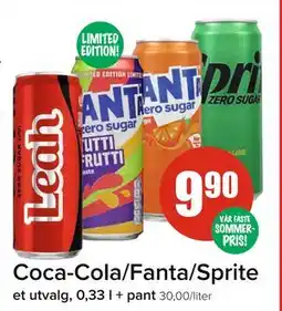 Spar Coca-Cola/Fanta/Sprite tilbud