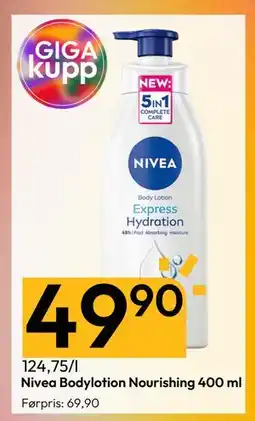 Gigaboks Nivea Bodylotion Nourishing 400 ml tilbud