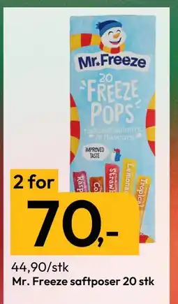 Gigaboks Mr. Freeze saftposer 20 stk tilbud