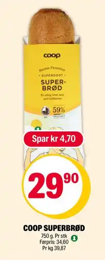 Coop Extra COOP SUPERBRØD tilbud