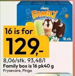 Gigaboks Family box is 16 pk 40 g tilbud