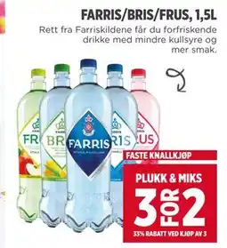 Meny FARRIS/BRIS/FRUS, 1,5L tilbud