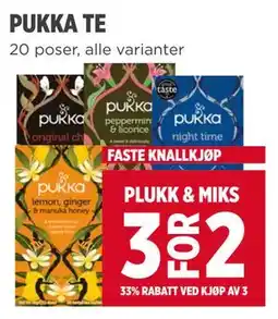 Meny PUKKA TE tilbud