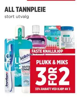 Meny ALL TANNPLEIE tilbud