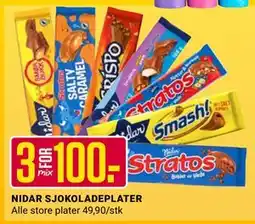 Europris NIDAR SJOKOLADEPLATER tilbud