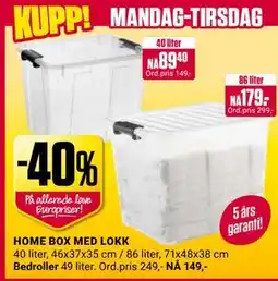 Europris HOME BOX MED LOKK tilbud