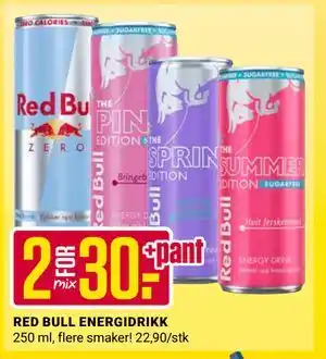 Europris RED BULL ENERGIDRIKK tilbud