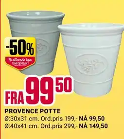 Europris PROVENCE POTTE tilbud