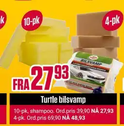 Europris Turtle bilsvamp tilbud