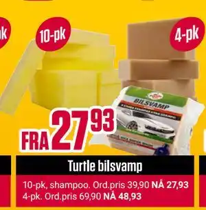 Europris Turtle bilsvamp tilbud