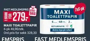 Europris MAXI TOALETTPAPIR tilbud