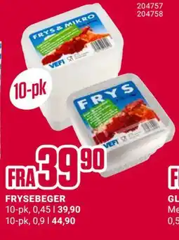 Europris FRYSEBEGER tilbud